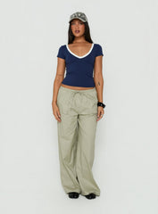 Toren Drawstring Straight Leg Pants Stone