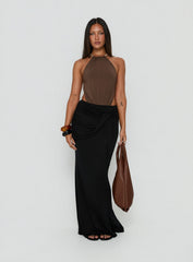 Noree Bead Detail Bodysuit Mocha