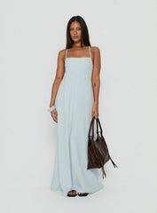 Solie Tie Back Maxi Dress Ice Blue