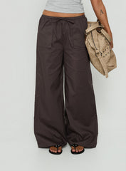 Toren Drawstring Straight Leg Pants Charcoal