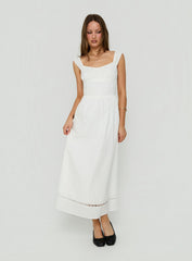 Garconne Textured Maxi Dress White