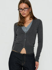 Shadow Cardigan Dark Grey