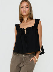 Swing Babydoll Top Black