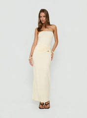 Signature Move Strapless Maxi Dress Butter Yellow