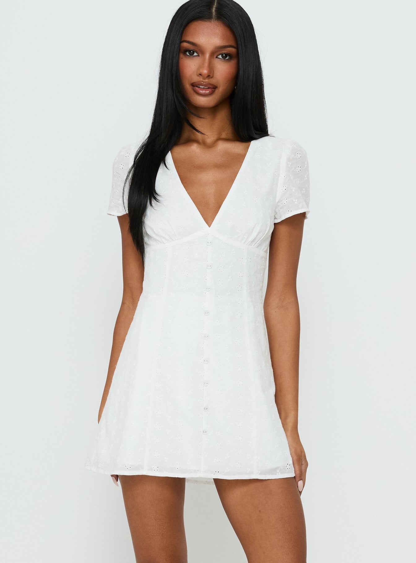 Loveliness Romper White Anglaise