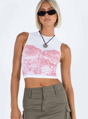 Monlo Top White / Pink