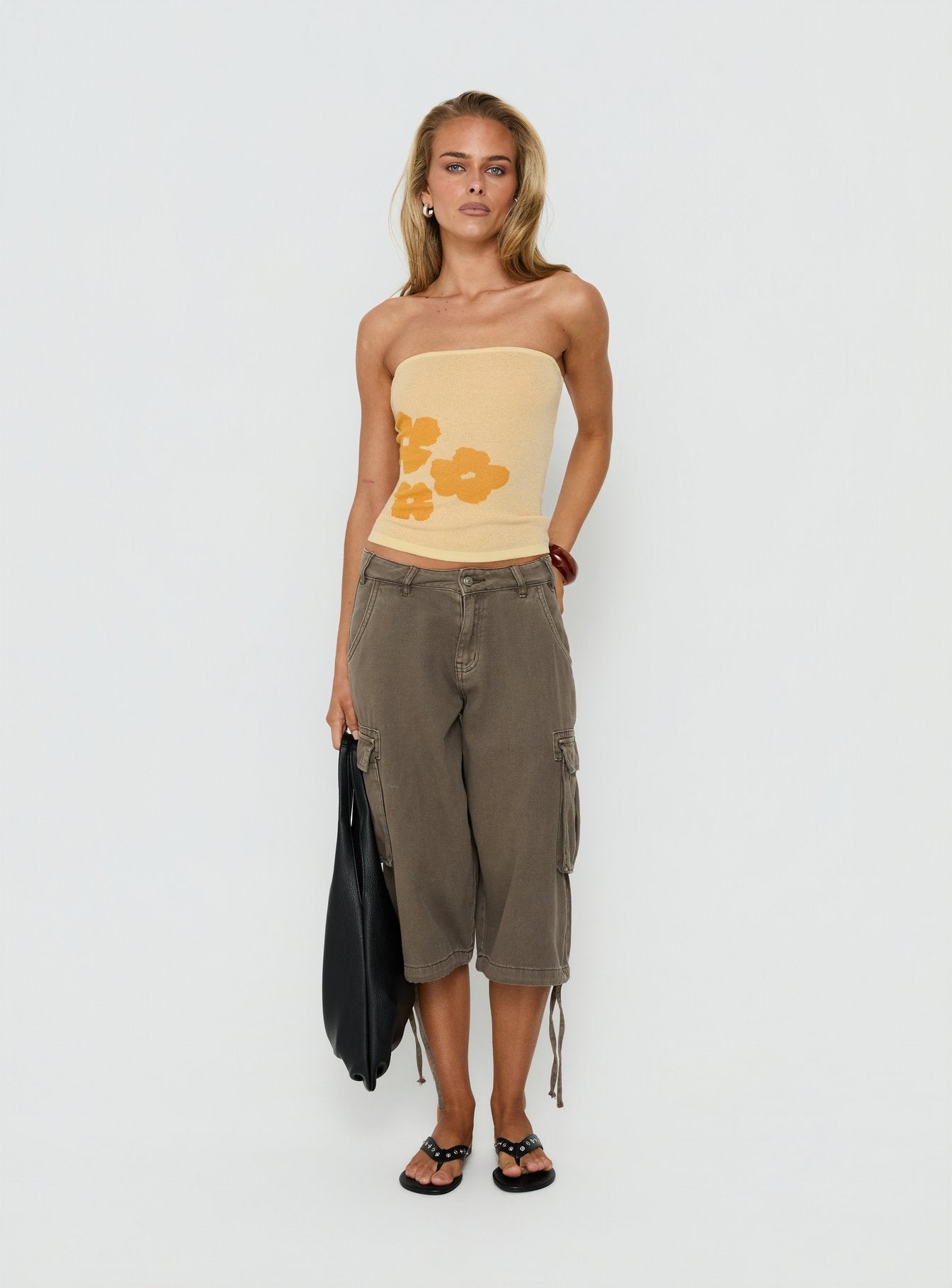 Ikani Strapless Knit Top Sorbet