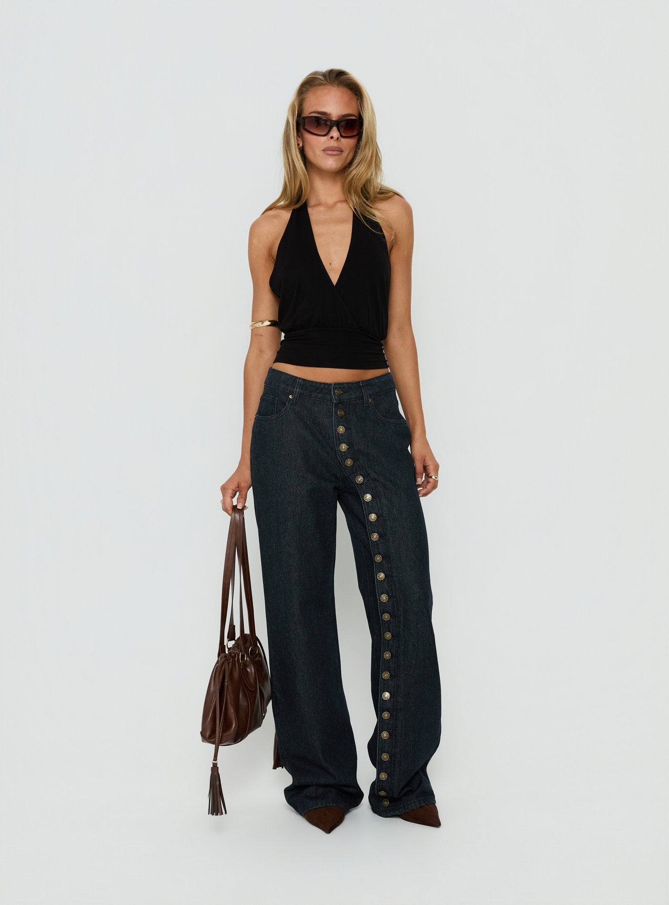 Penny Mid Rise Straight Leg Jeans Raw Denim