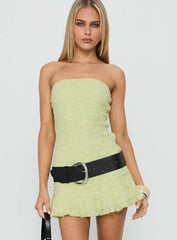Vancesca Strapless Mini Dress Lime