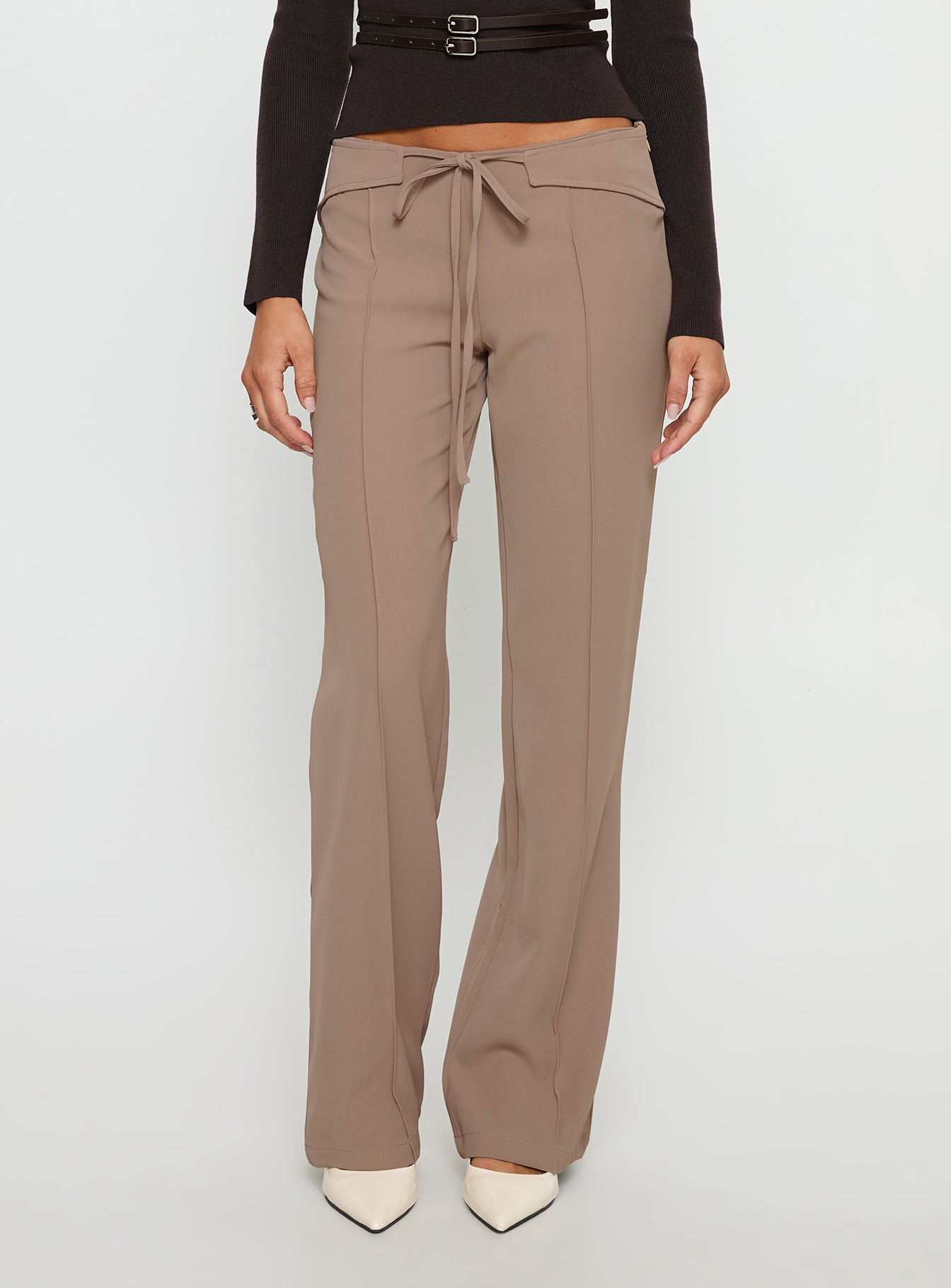 Narratives Wrap Tie Trouser Pant Taupe