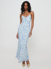 Emily Maxi Dress Blue Floral