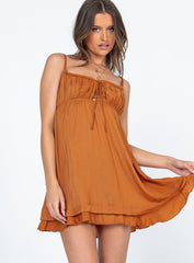 Empress Of Love Mini Dress Rust