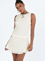 Perilla Mini Skirt Cream