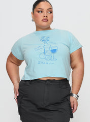Cheers To You Tee Blue Curve