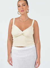 Dalma Twist Top Ivory