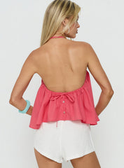 Dearest Low Back Babydoll Top Guava
