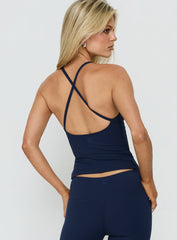 Pace Active Cross Back Tank Top Navy