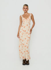 Aymi Frill Bust Detail Maxi Dress Multi Floral