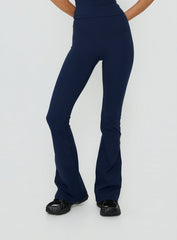 Energize Active Invisible Scrunch Flare Leggings Navy