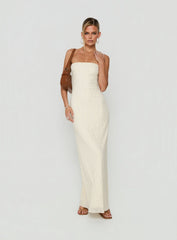 Annarosa Strapless Lace Maxi Dress Cream