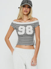 98 Baby Off The Shoulder Top Stripe