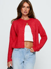 Denmark Cardigan Red
