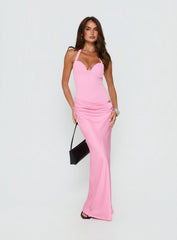 Tayna Draped Maxi Dress Pink
