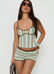 Opala Micro Knit Shorts Multi Stripe