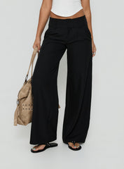 Loved Up Low Rise Baggy Pants Black