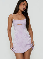 Powell Satin Mini Dress Lilac