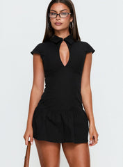 Kennya Keyhole Cutout Romper Black