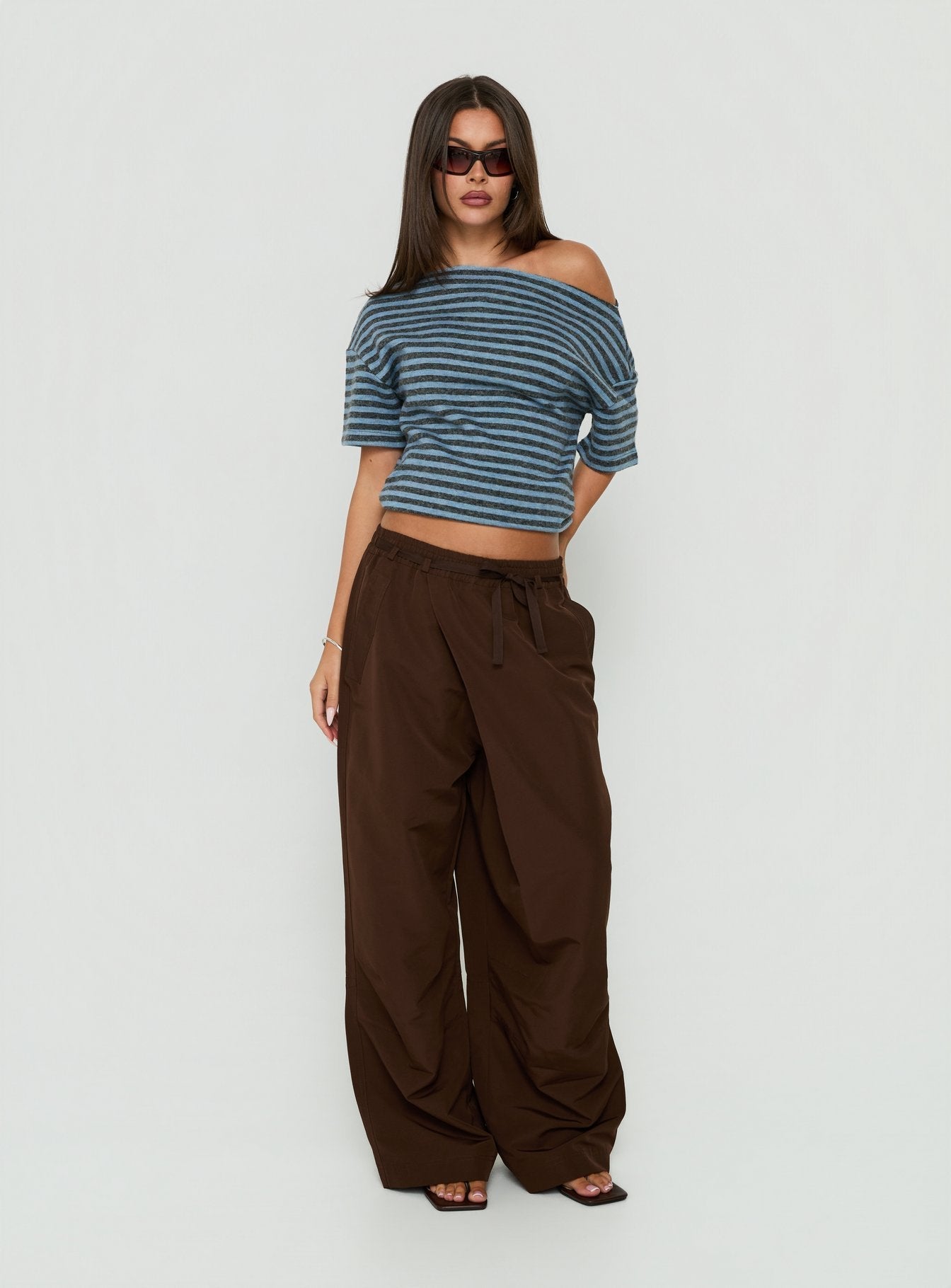 Signora Elasticated Waist Pants Chocolate