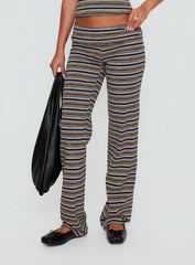 Manolo Foldover Pants Brown / Grey Stripe