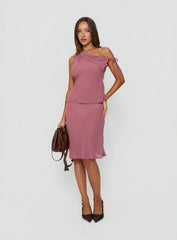 Vianna Sheer Midi Skirt Pink
