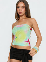 Lorren Strapless Top Multi Floral