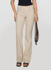 Kinkirk Flared Pants Taupe Tall