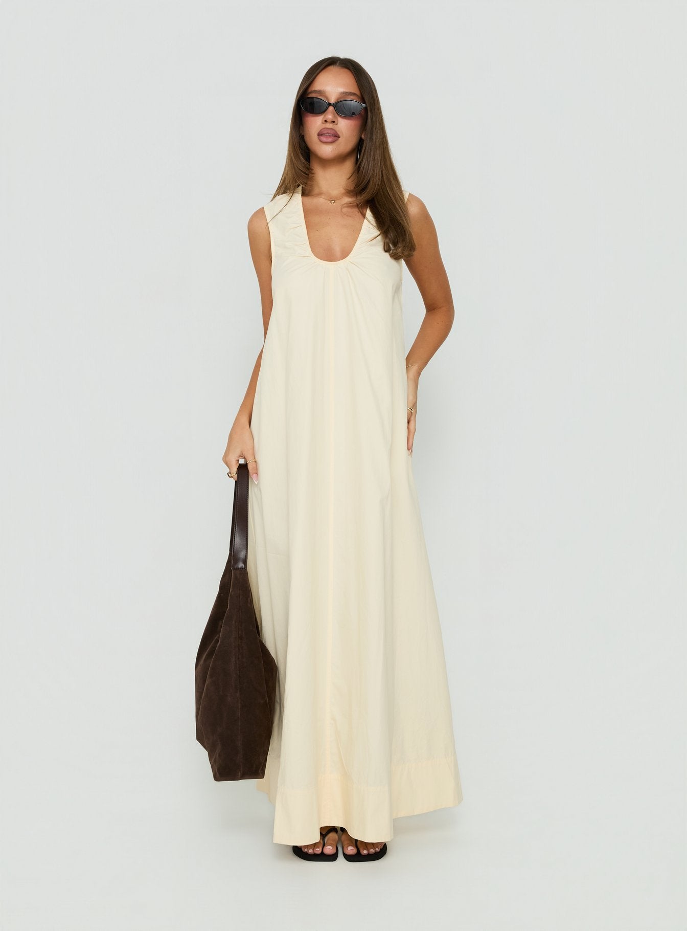Eberta Ruched Maxi Dress Butter