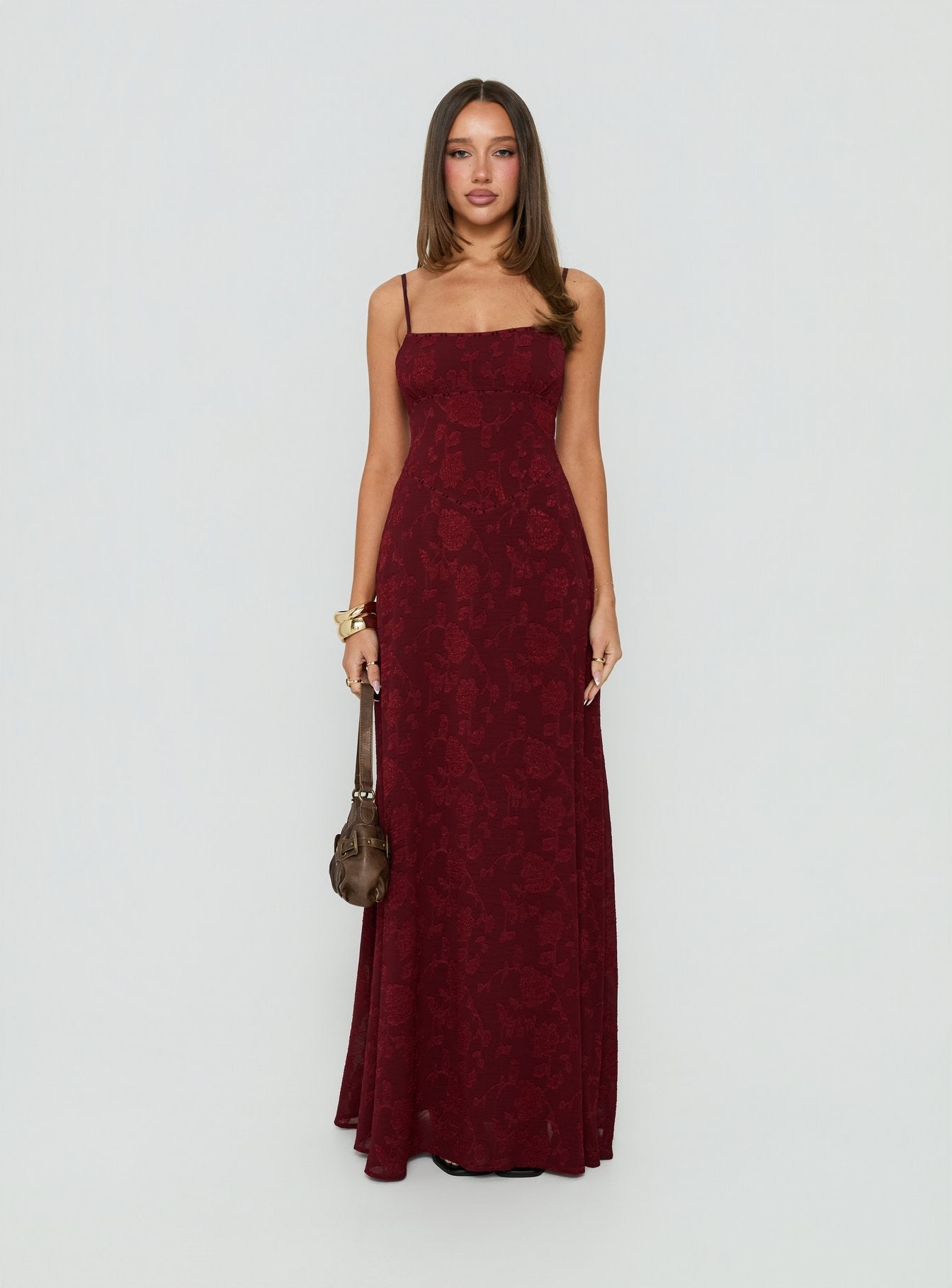 South of France Maxi Dress Burgundy