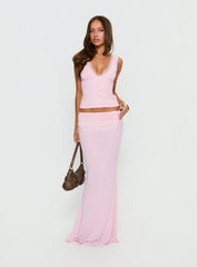 Zespri Jersey Maxi Skirt Pink