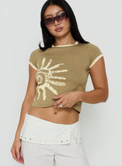 Sutin Tee Khaki Buttermilk Shell
