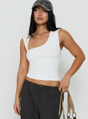 Tannen Cut Out Tank Top White