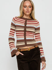 Milda Knit Cardigan Multi Stripe