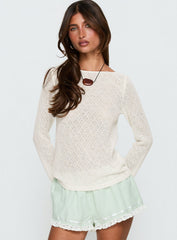 Rhubarb Lace Shorts Green Check