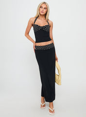 Norelle Halter Set Black Polka Dot