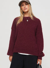 Niomie Knit Sweater Burgundy
