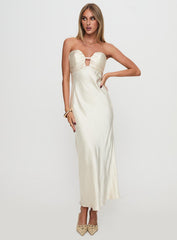 Cyprian Strapless Maxi Dress Champagne