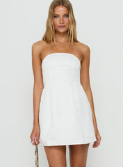 Spader Corset Mini Dress White