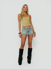 Rhode Mini Skort Stone Blue