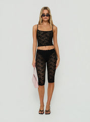 Torrin Lace Capri Pants Black