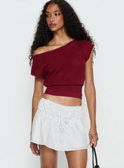 Nomi Mini Skirt White Polka Dot